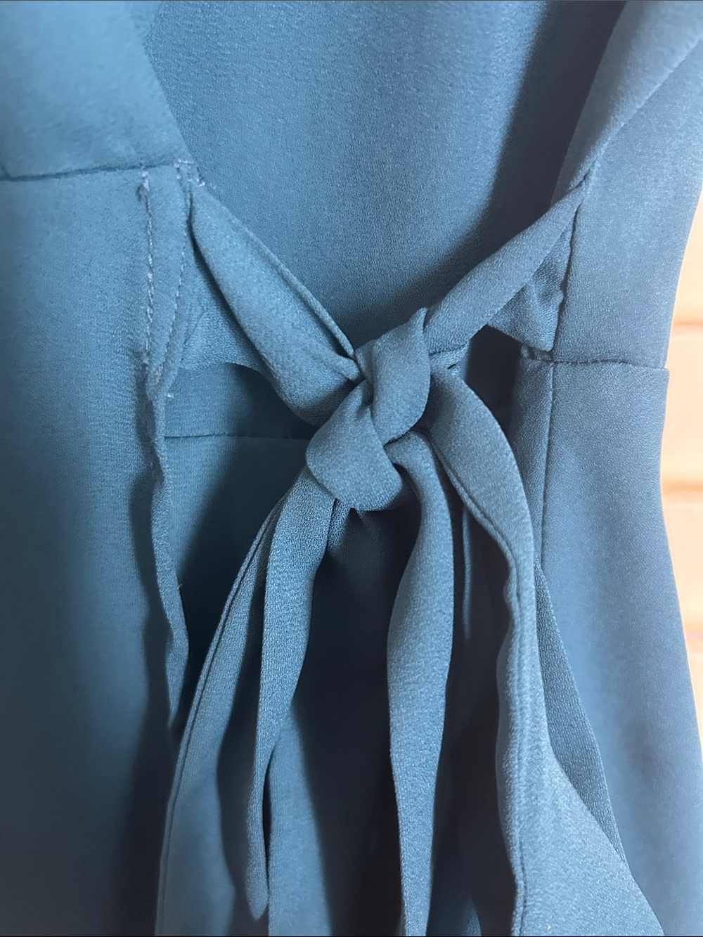 Monteau Teal Wrap Peplum Blouse - Picture 3 of 8